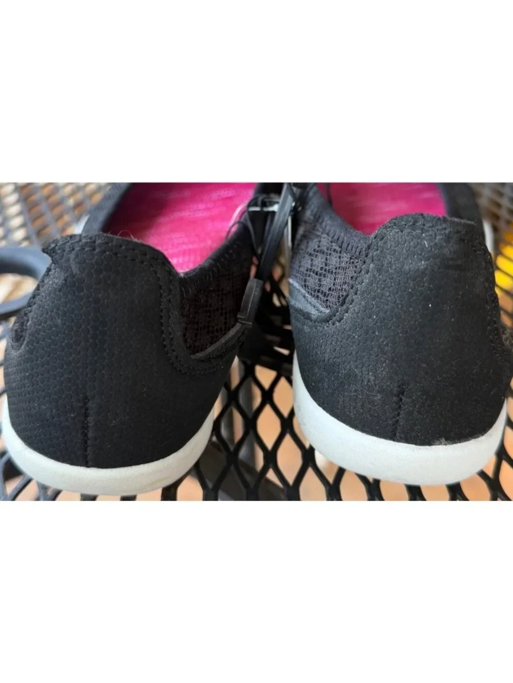 Athletic Works Mesh Black Slip-on Ballet Flats w/Memory Foam Women's Size 9
